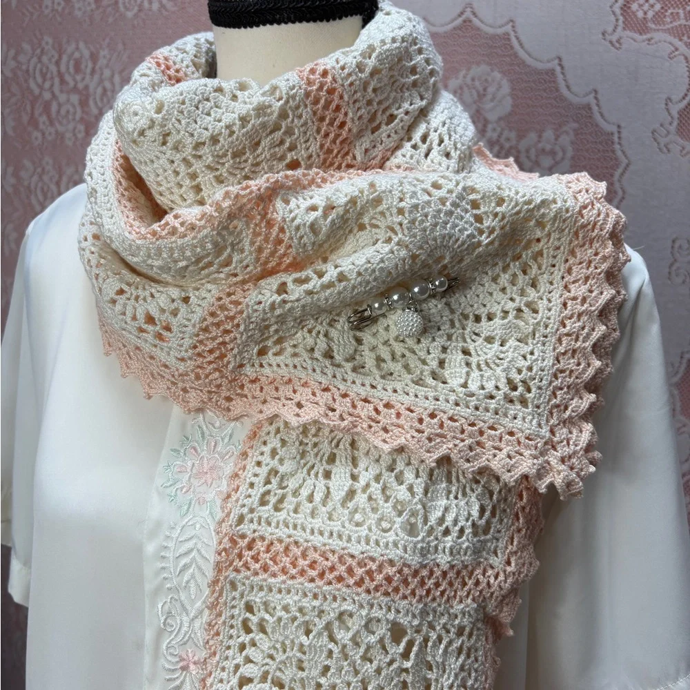 Romantic Heirloom Scarf Shawl - Picture 3 of 8